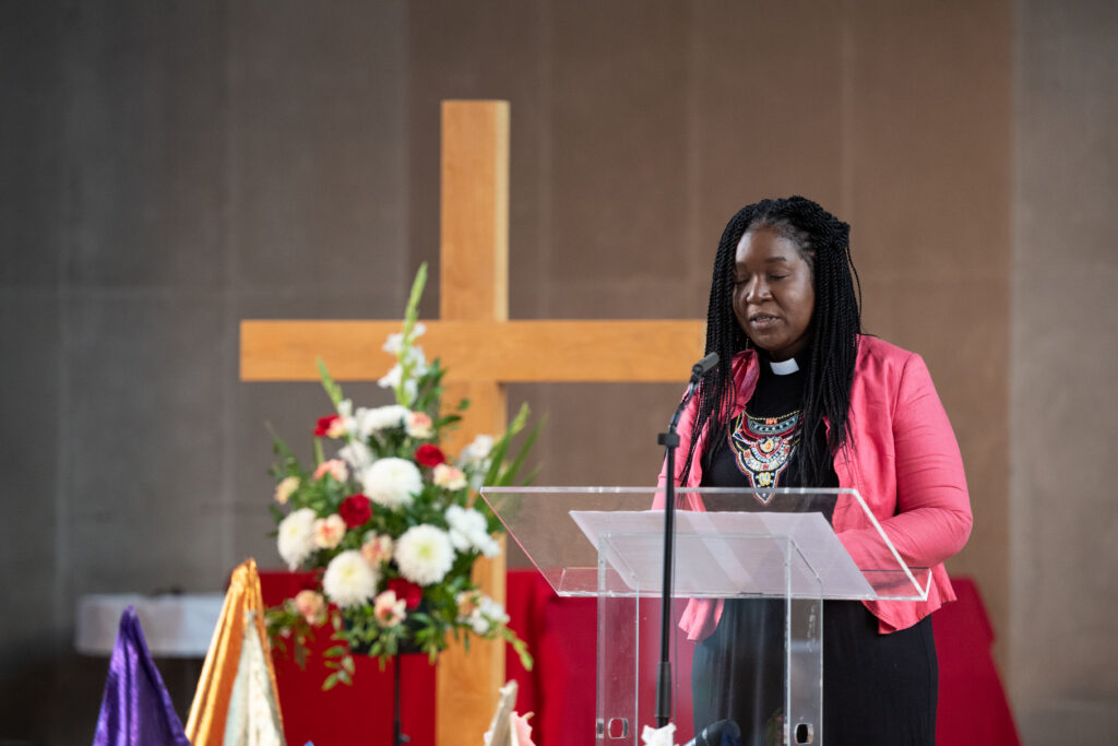 Female clergy preaching