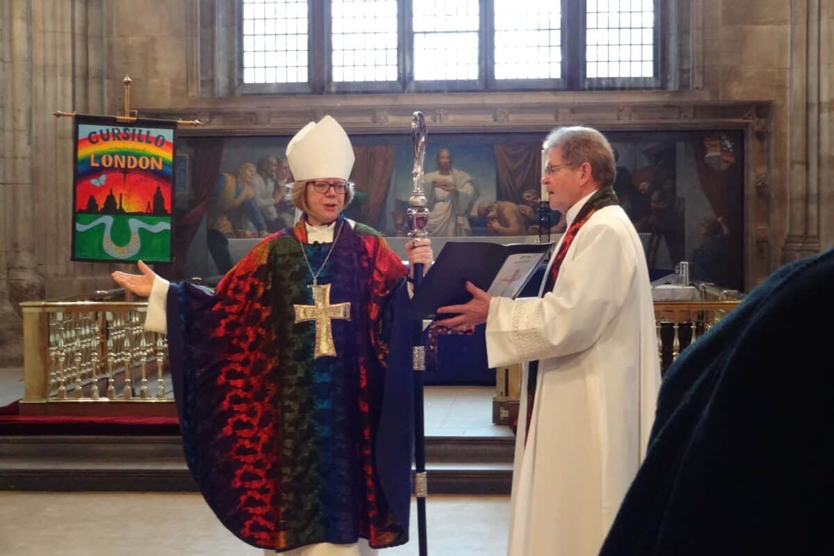 Bishop of London gives the closing prayer