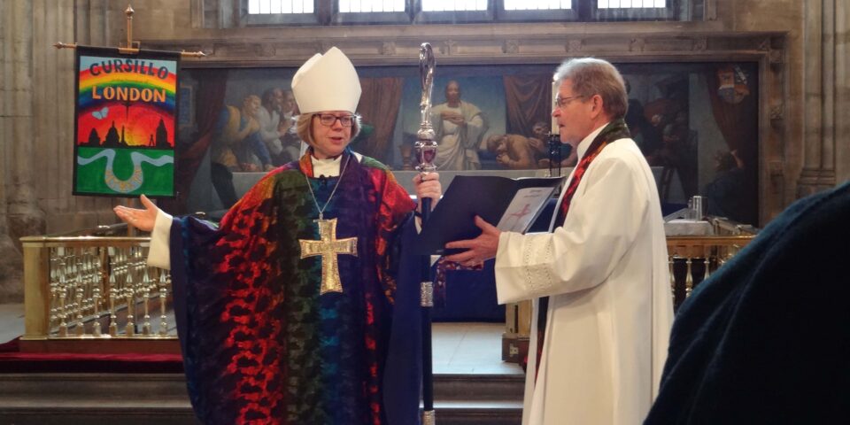 Bishop of London gives the closing prayer