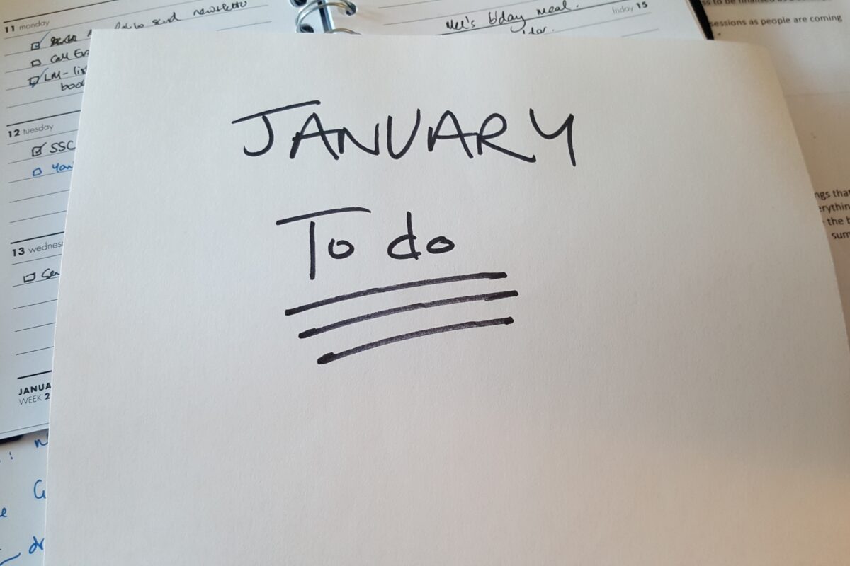 January 'To Do' list