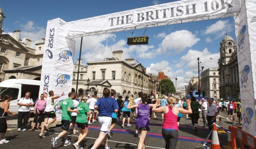 The British 10k finish line