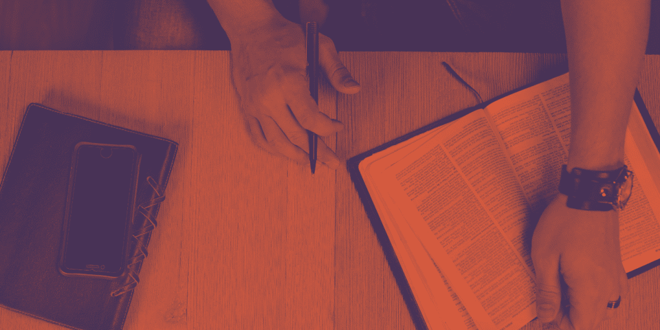 Bible study with phone