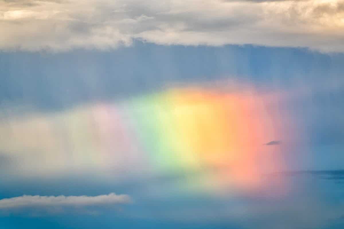 Rainbow in clouds
