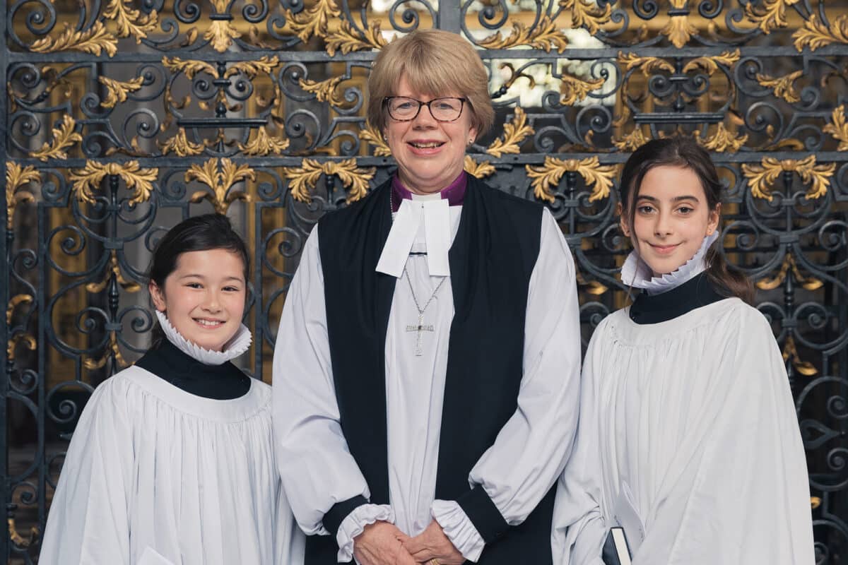 Lila and Lois with Bishop Sarah