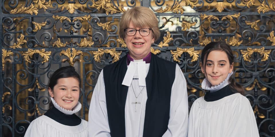 Lila and Lois with Bishop Sarah