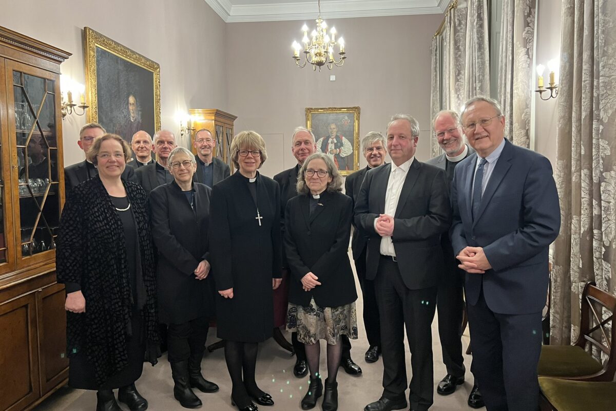 A group of people at the Bishop of London's house