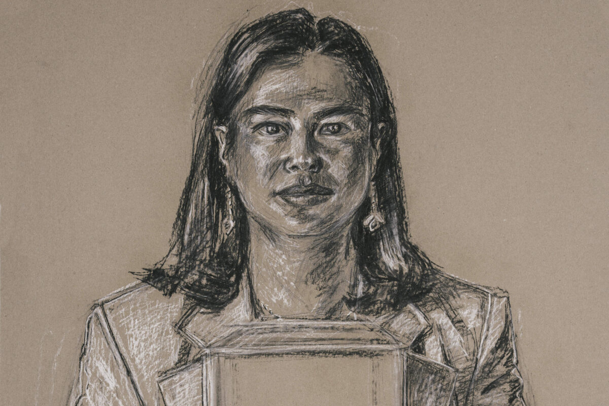 Work in progress portrait Olga Tsybytovska