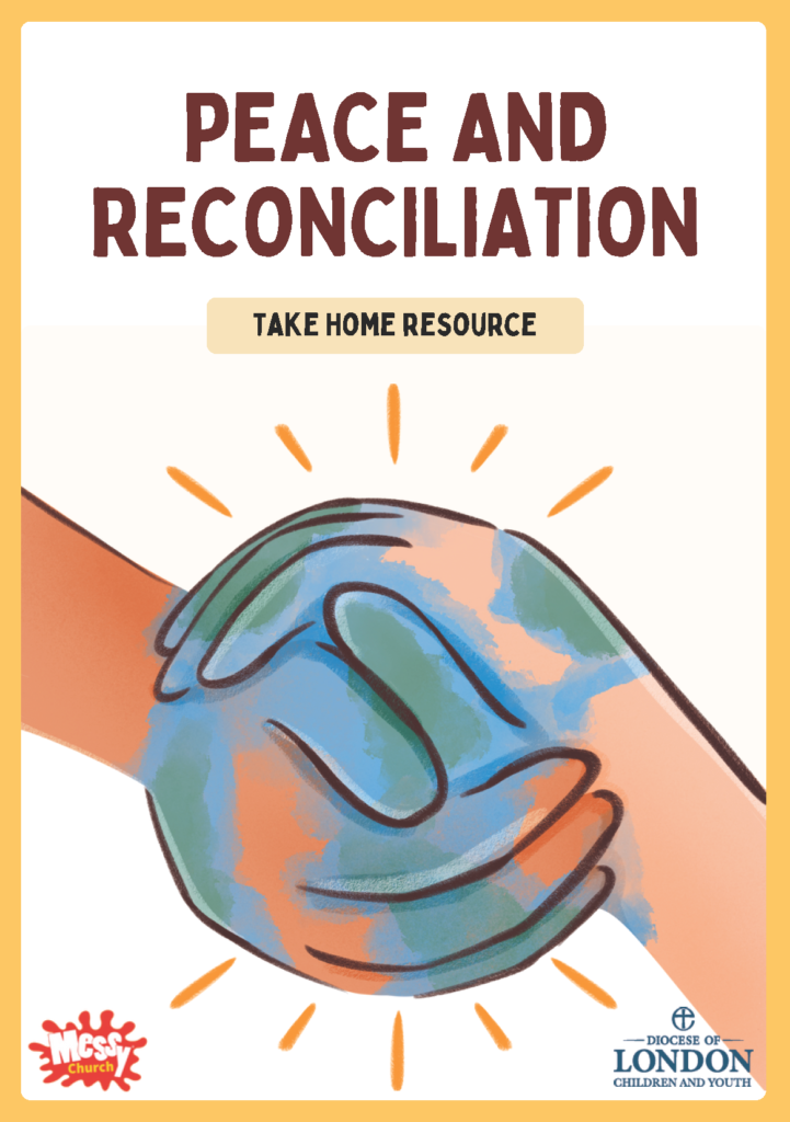 The front cover of the resource, showing two holding hands with the colours of the globe