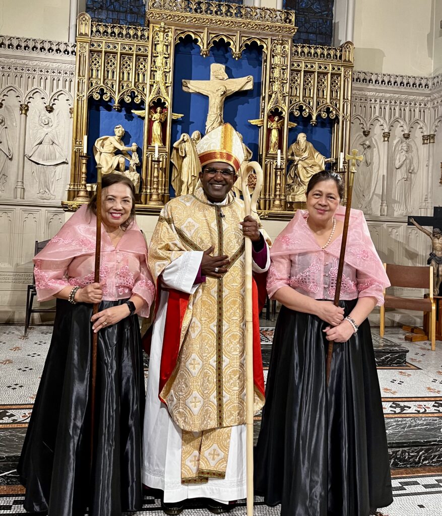 Bishop Anderson at the Filipino chaplaincy
