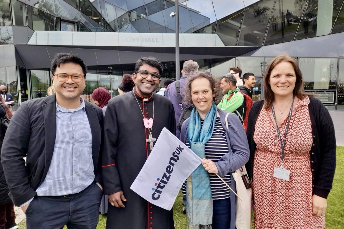 Bishop Anderson with fellow campaigners