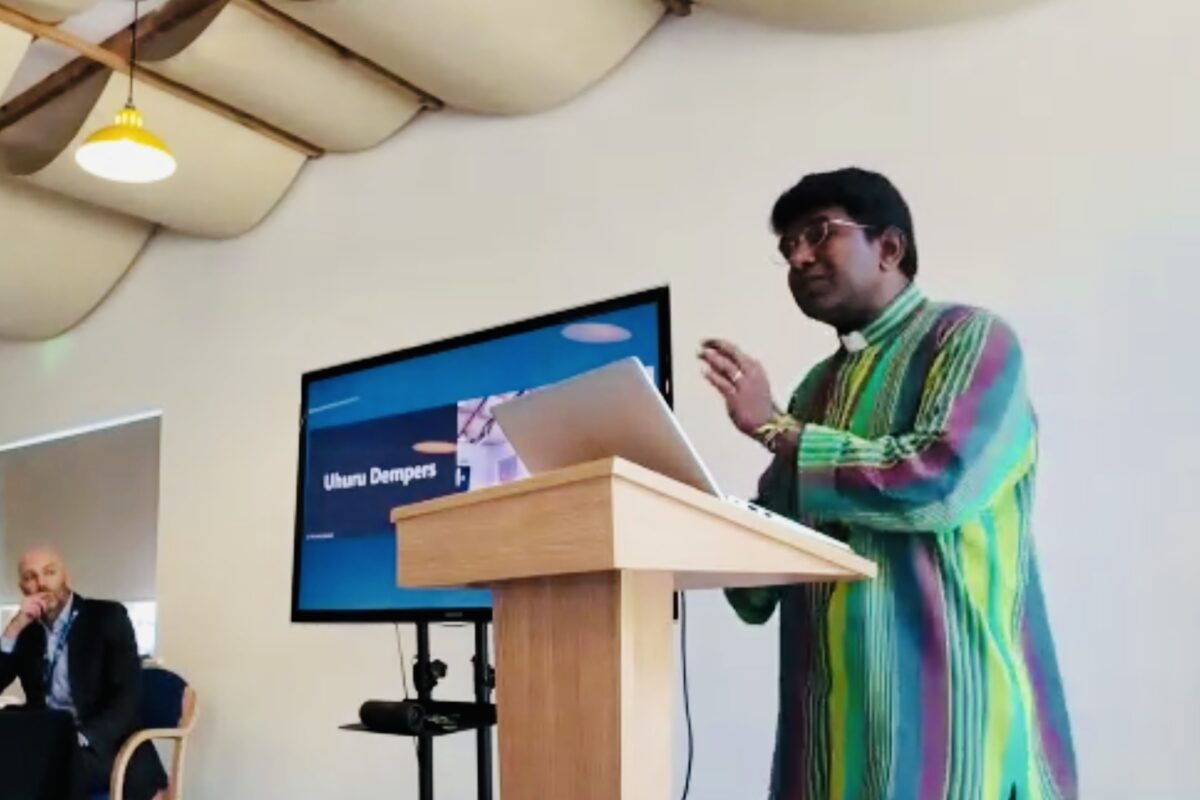 Bishop Anderson speaking at a conference