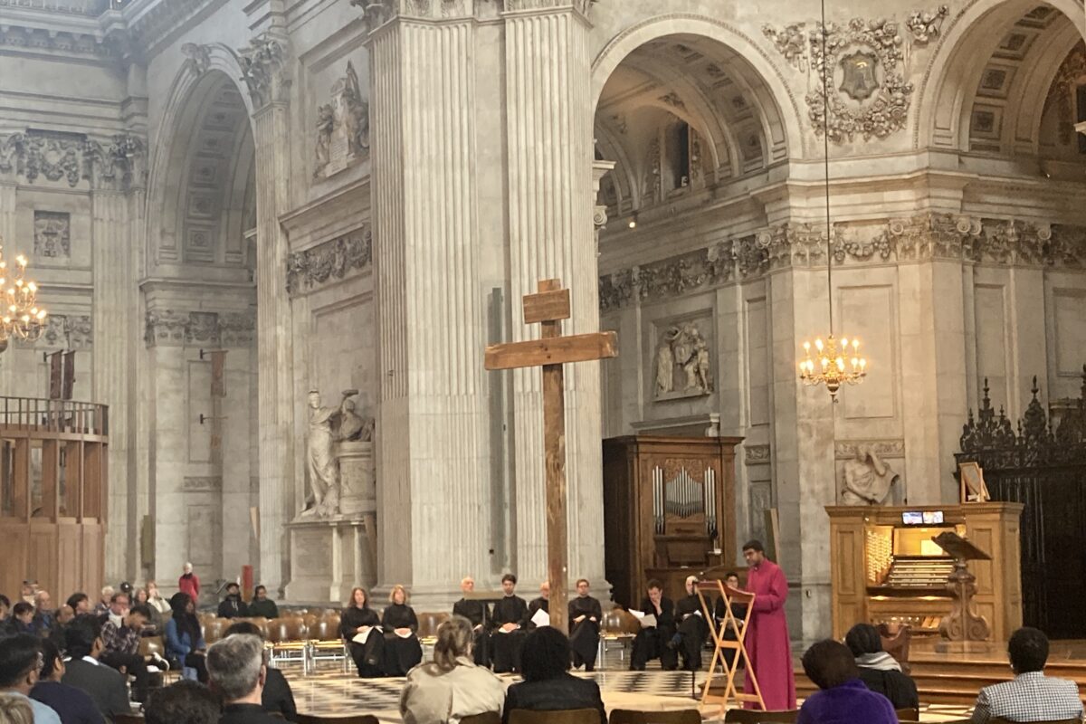 Bishop Anderson preaching at St Paul's cathedral