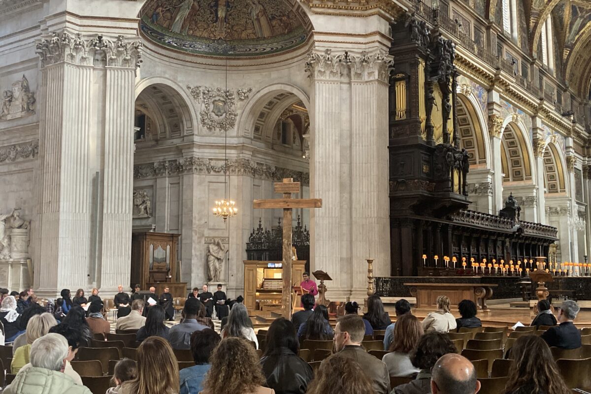 Bishop Anderson preaching at St Paul's cathedral