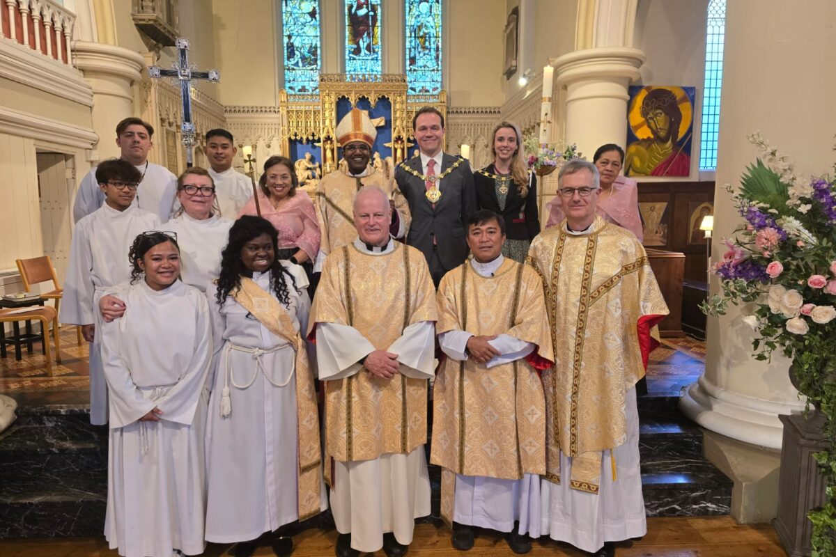 Bishop Anderson with other members of the church