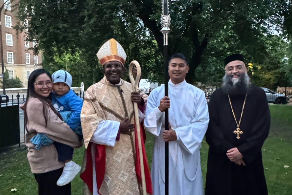 Bishop Anderson with other members of the church