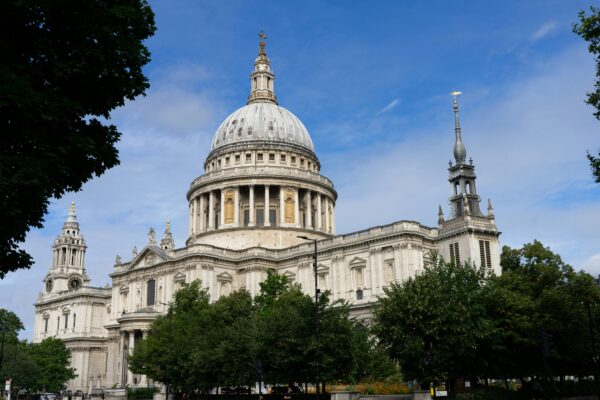 St Paul's Cathedral with blue sky