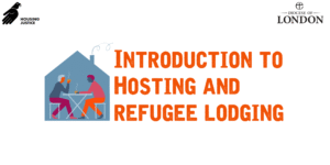 Header for hosting and refugee webinar