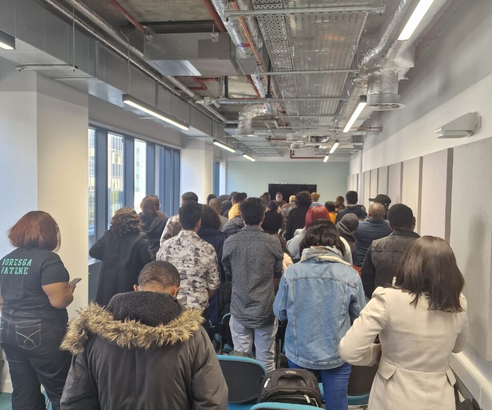 The congregation worshipping at Hope Street