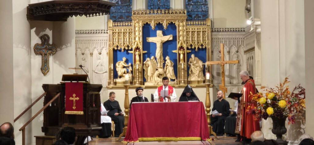 The church service at St johns