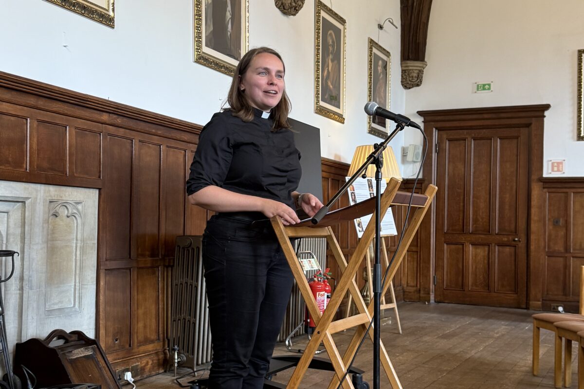Revd Dr Kirsty Borthwick speaking at Lambeth Palace YPT