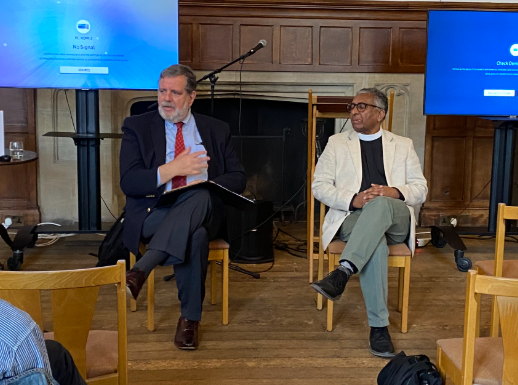 Prof Clarke and David McAllister-Wilson giving a talk at Lambeth Palace
