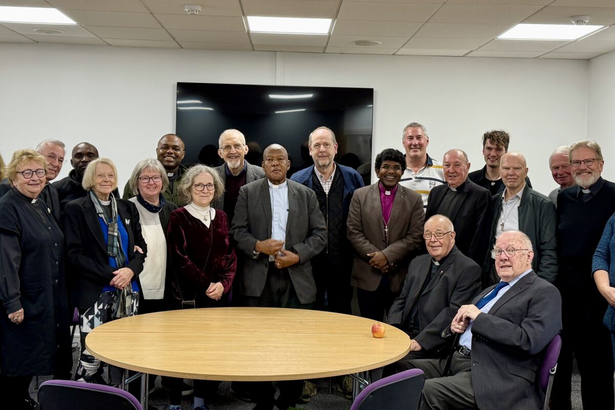 Edmonton PTO's gathered round for a photo after lunch with bishop Anderson