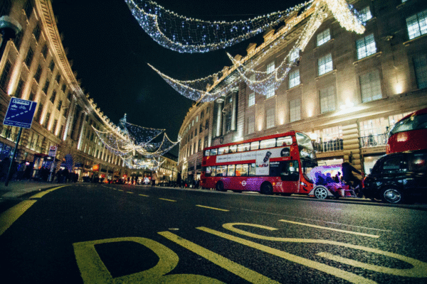 Regent Street with Christmas lights