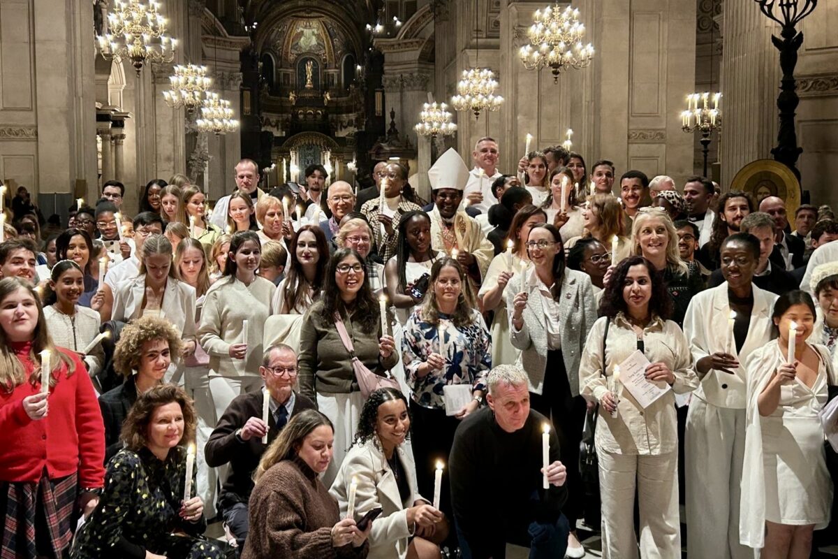 125 candidates stood together at St Paul's following the diocesan confirmation service