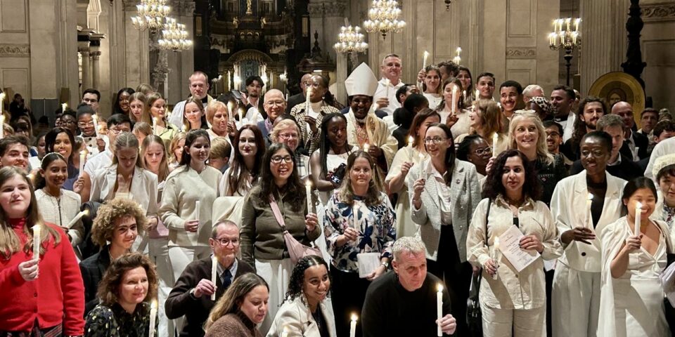 125 candidates stood together at St Paul's following the diocesan confirmation service