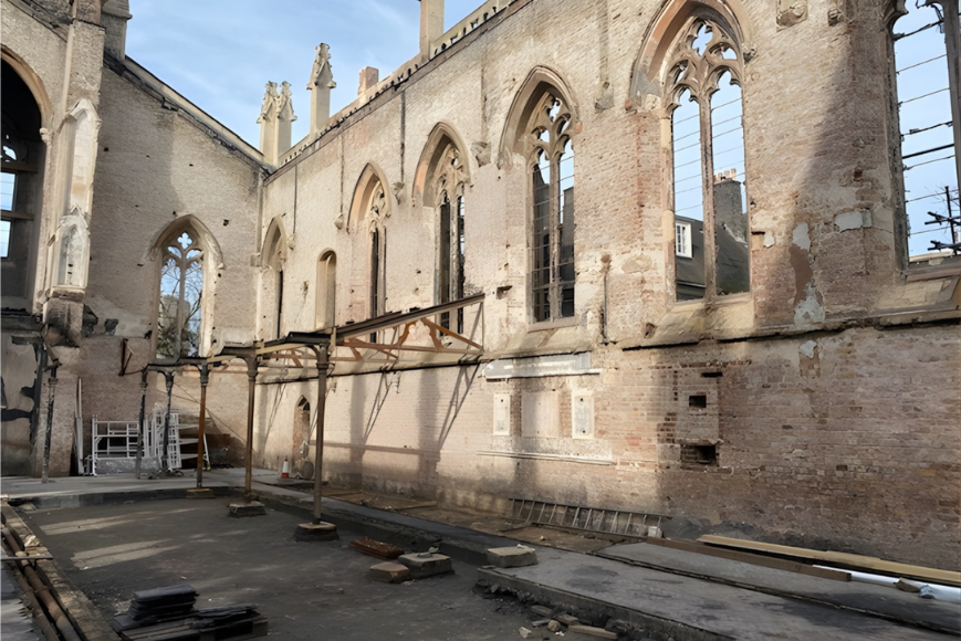 Burnt out St Mark hamilton terrace