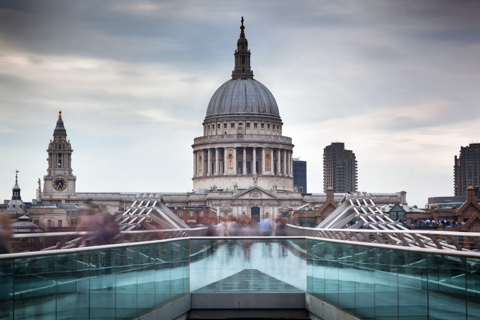 St Paul's cathedral from the Millennium bridge