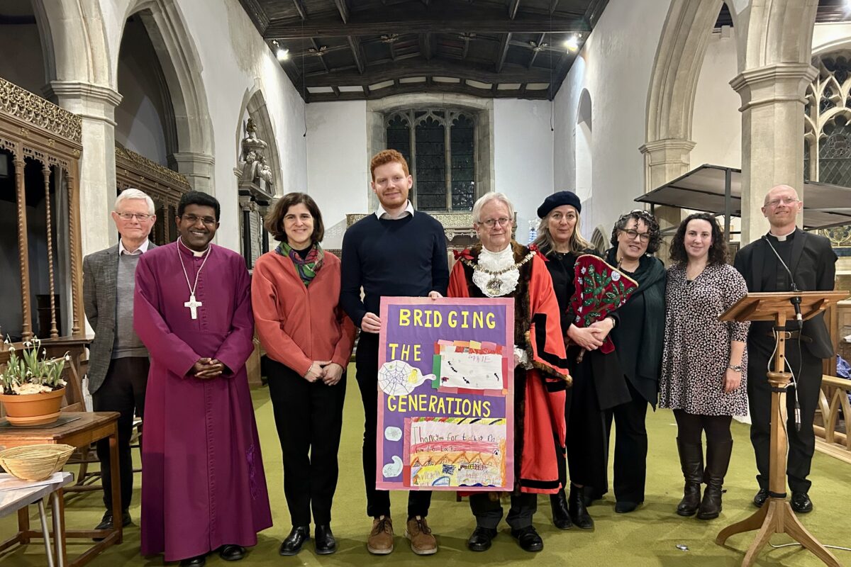 Bishop Anderson gathered with others Holocaust Memorial Day