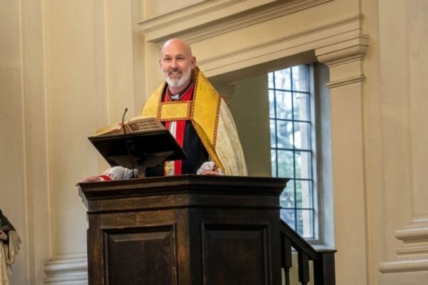 The Bishop of Stepney preaching at All Saints Poplar