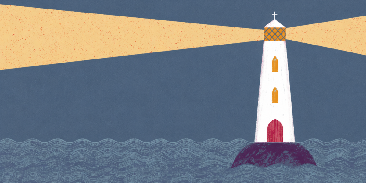 Animated image of light house representing safeguarding