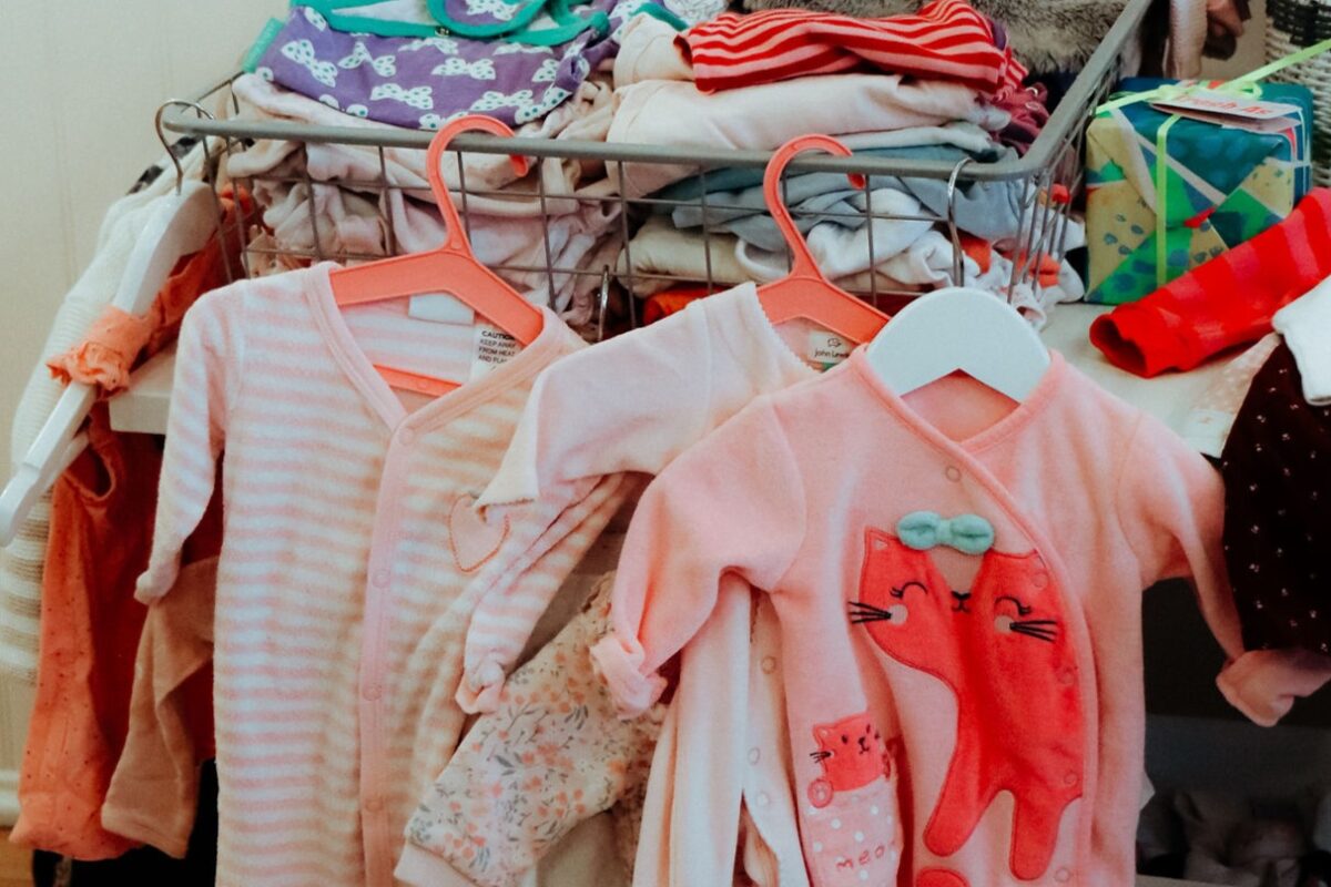 Baby clothes on display at the Choices Boutique.