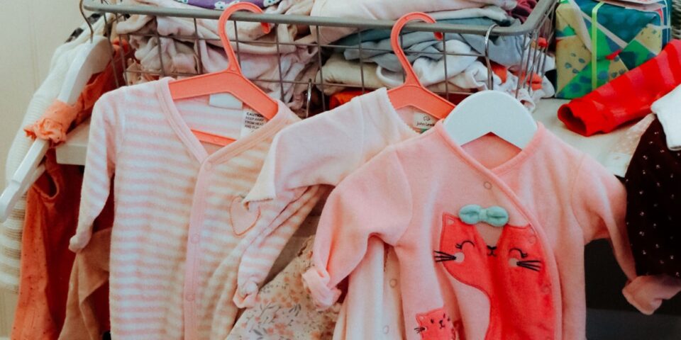 Baby clothes on display at the Choices Boutique.