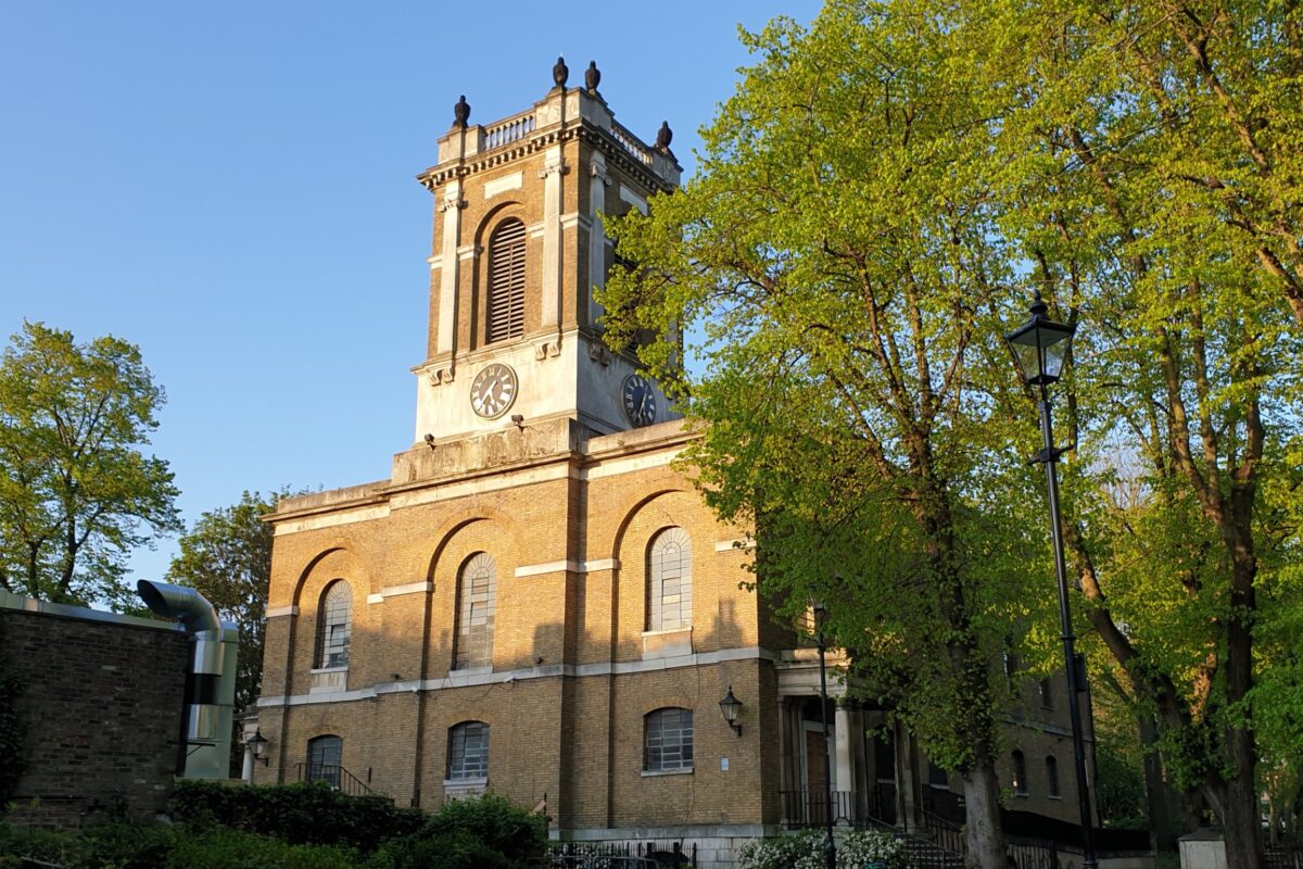 A side view of Hope Church Islington